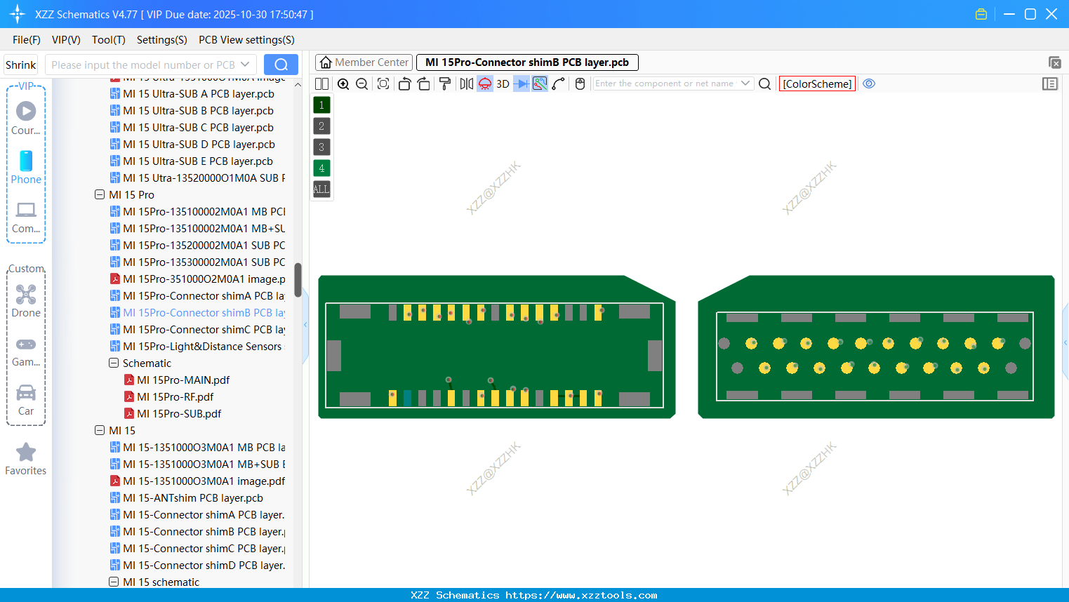Xiaomi MI 15Pro-Connector ShimB PCB Layer